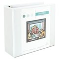Universal Universal 30754 Comfort Grip Deluxe Plus D-Ring View Binder; 4 in. Capacity; 8.5 x 11; White 30754